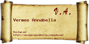 Vermes Annabella névjegykártya